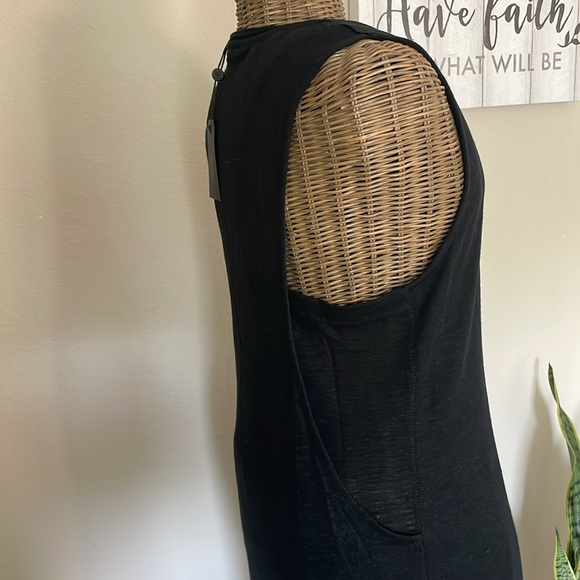NWT! Rag & Bone Black Linen Midi Dress - Picture 5 of 14